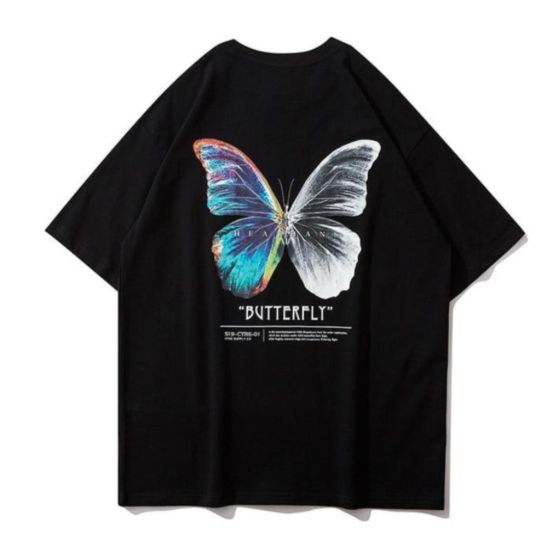 "Butterfly" Unisex Men Women Streetwear Graphic T-Shirt Daulet Apparel