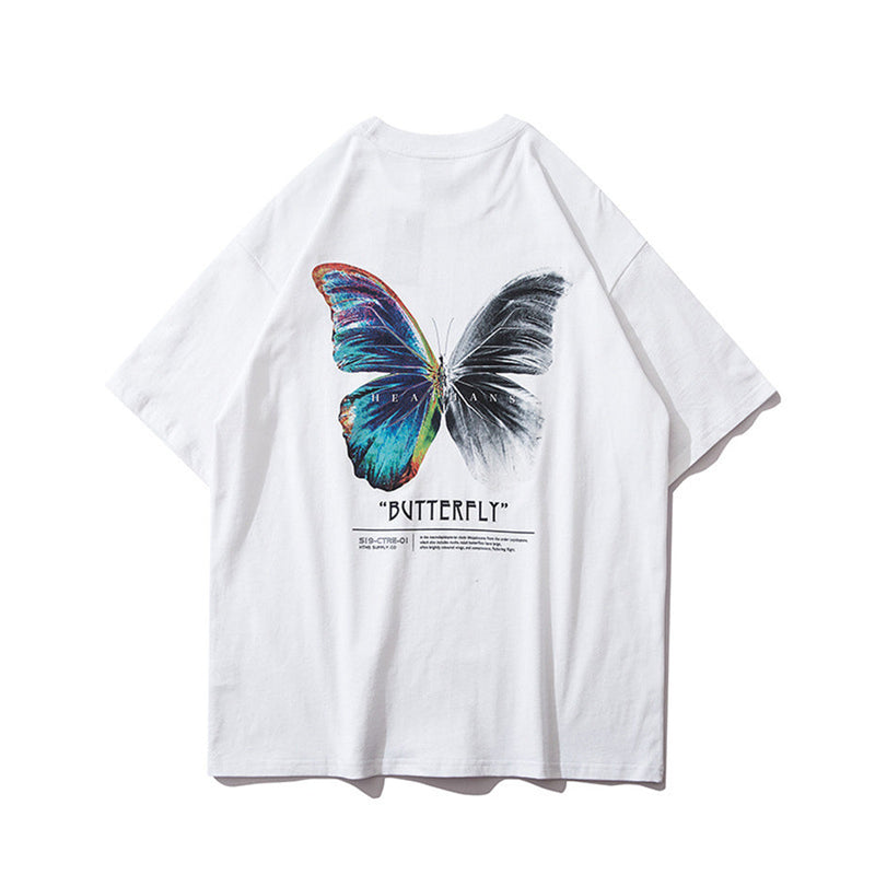 "Butterfly" Unisex Men Women Streetwear Graphic T-Shirt Daulet Apparel