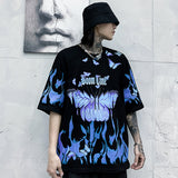 "Fly Away" Men Women Oversized Graphic T-Shirt Daulet Apparel