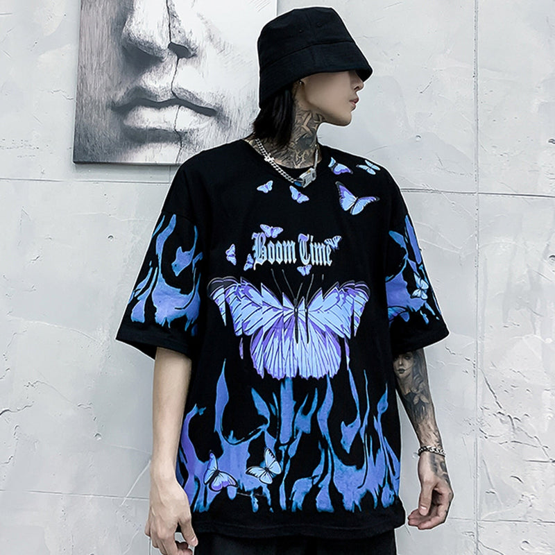 "Fly Away" Men Women Oversized Graphic T-Shirt Daulet Apparel