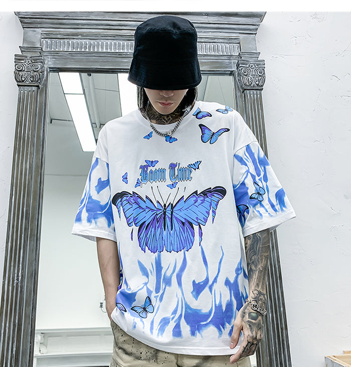 "Fly Away" Men Women Oversized Graphic T-Shirt Daulet Apparel