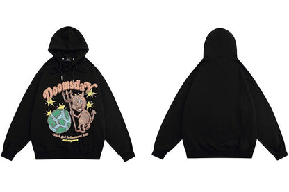 "Time Demon" Unisex Men Women Streetwear Graphic Hoodie Daulet Apparel