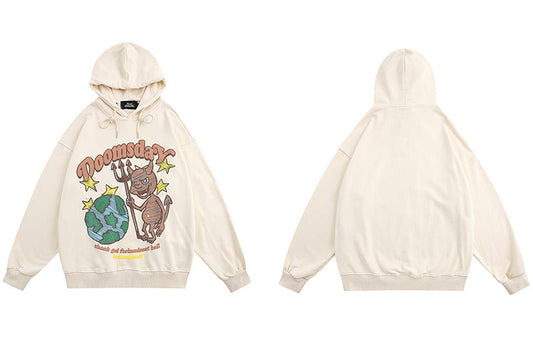 "Time Demon" Unisex Men Women Streetwear Graphic Hoodie Daulet Apparel