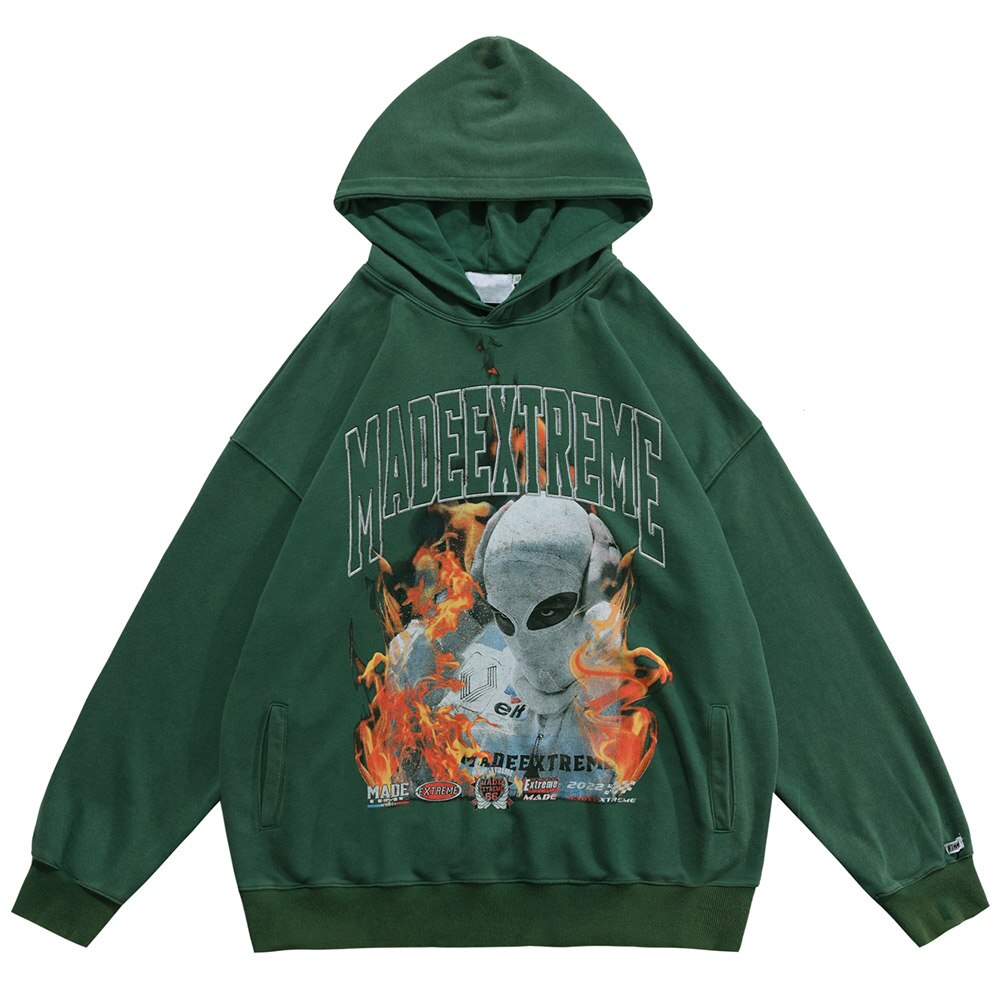 "Alien's Exist" Unisex Graphic Streetwear Hoodie Daulet Apparel