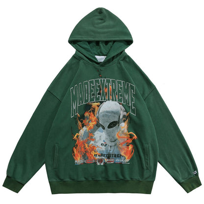 "Alien's Exist" Unisex Graphic Streetwear Hoodie Daulet Apparel