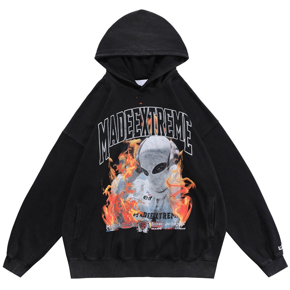 "Alien's Exist" Unisex Graphic Streetwear Hoodie Daulet Apparel