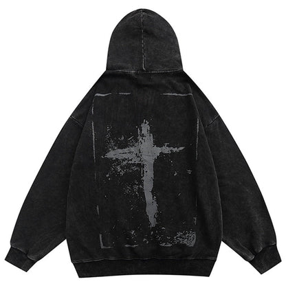 "Street Cross" Unisex Men Women Streetwear Graphic Hoodie - Street King Apparel