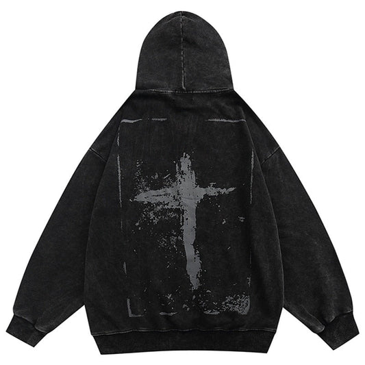 "Street Cross" Unisex Men Women Streetwear Graphic Hoodie - Street King Apparel