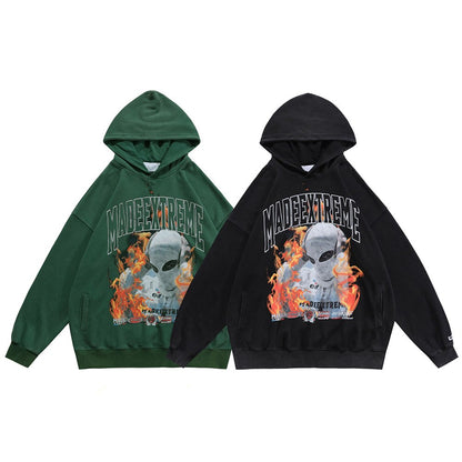 "Alien's Exist" Unisex Graphic Streetwear Hoodie Daulet Apparel