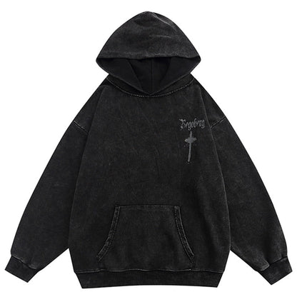 "Street Cross" Unisex Men Women Streetwear Graphic Hoodie - Street King Apparel