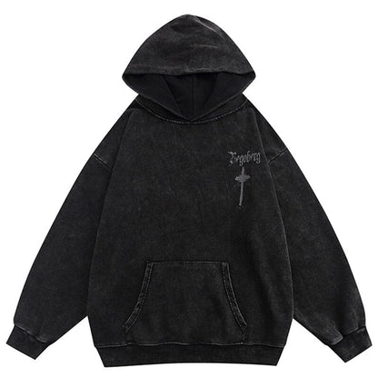 "Street Cross" Unisex Men Women Streetwear Graphic Hoodie - Street King Apparel