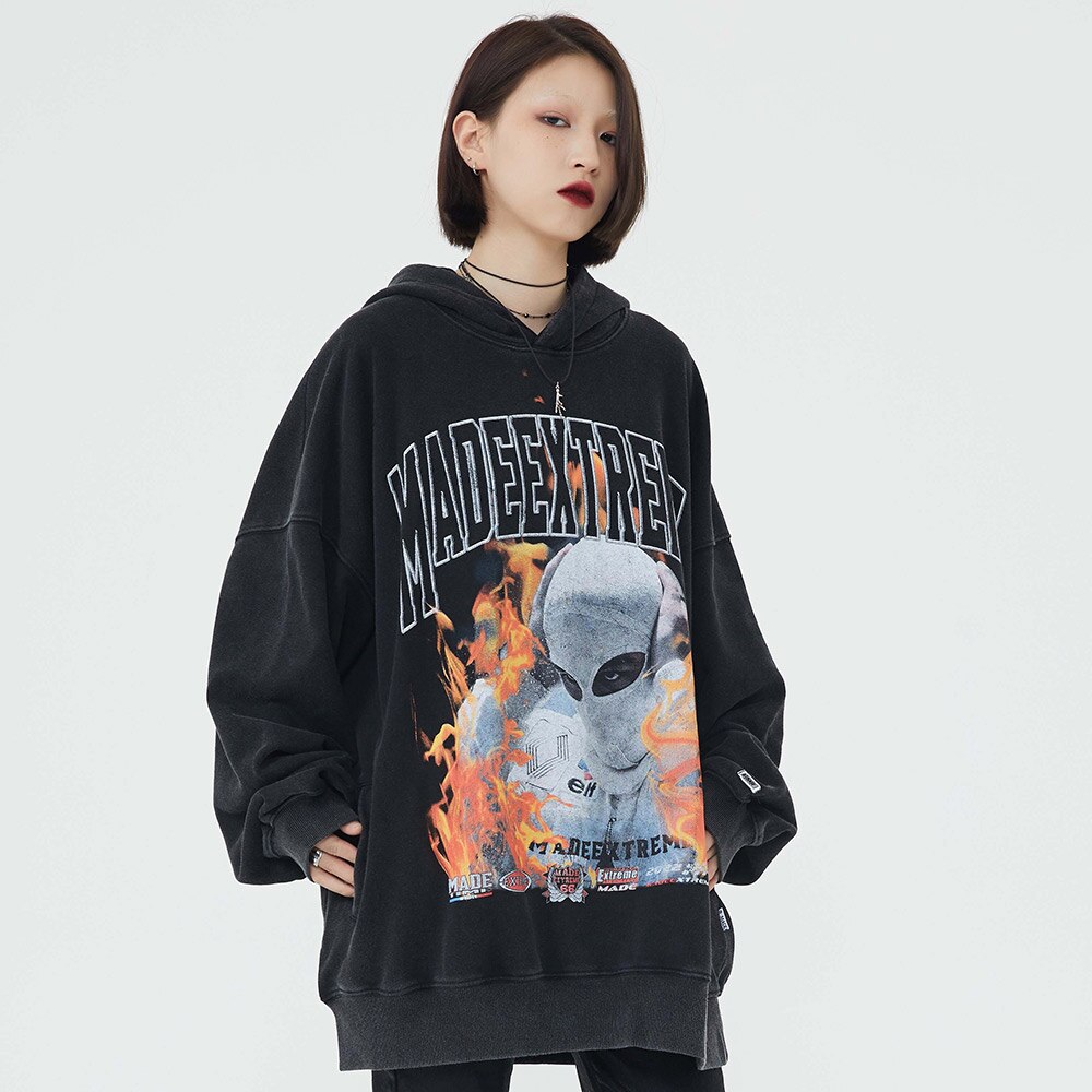 "Alien's Exist" Unisex Graphic Streetwear Hoodie Daulet Apparel