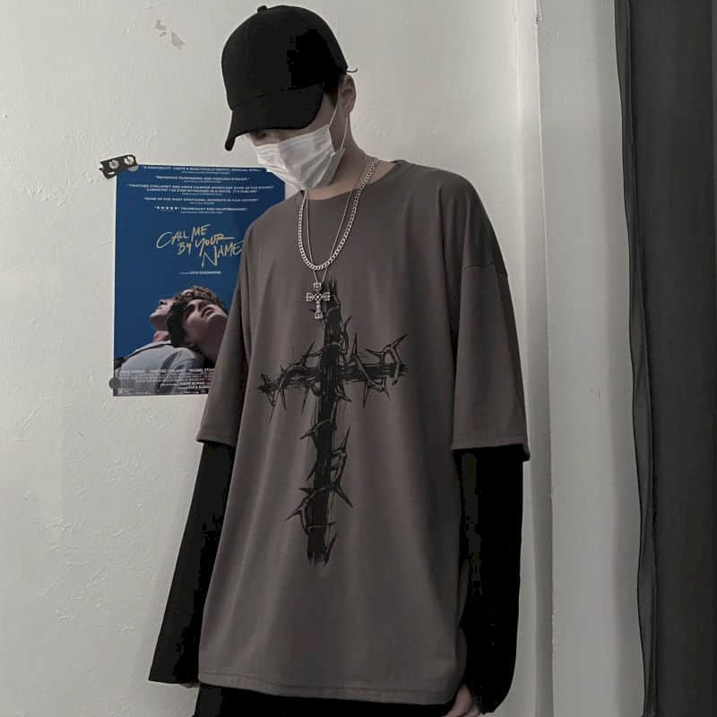 Street King Apparel "Cross of Thorns" Unisex Men Women Streetwear Graphic Sweater - Street King Apparel