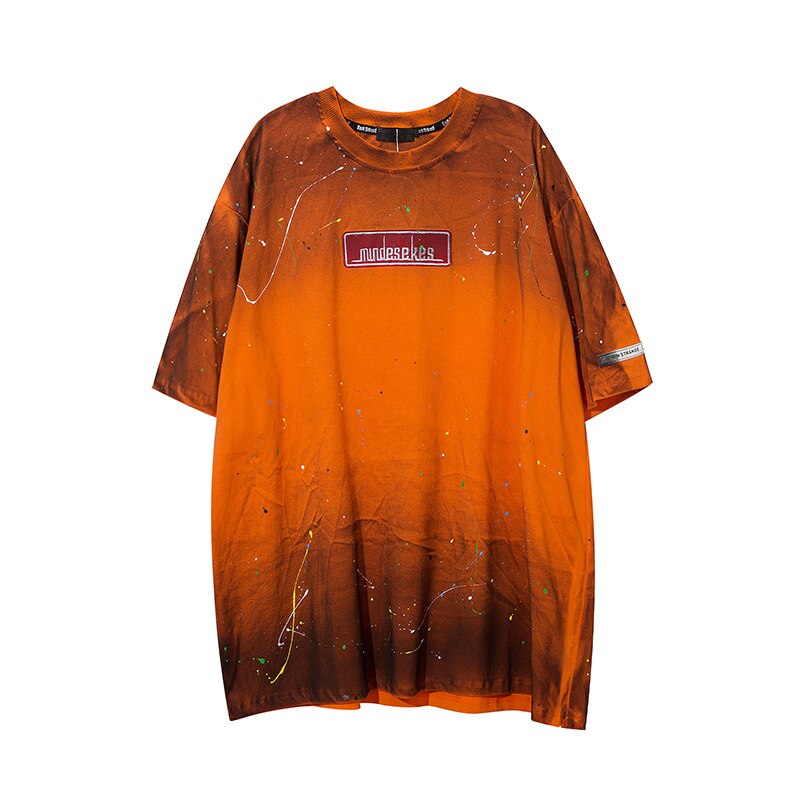 "Orange Waves" Unisex Men Women Streetwear Graphic T-Shirt - Street King Apparel