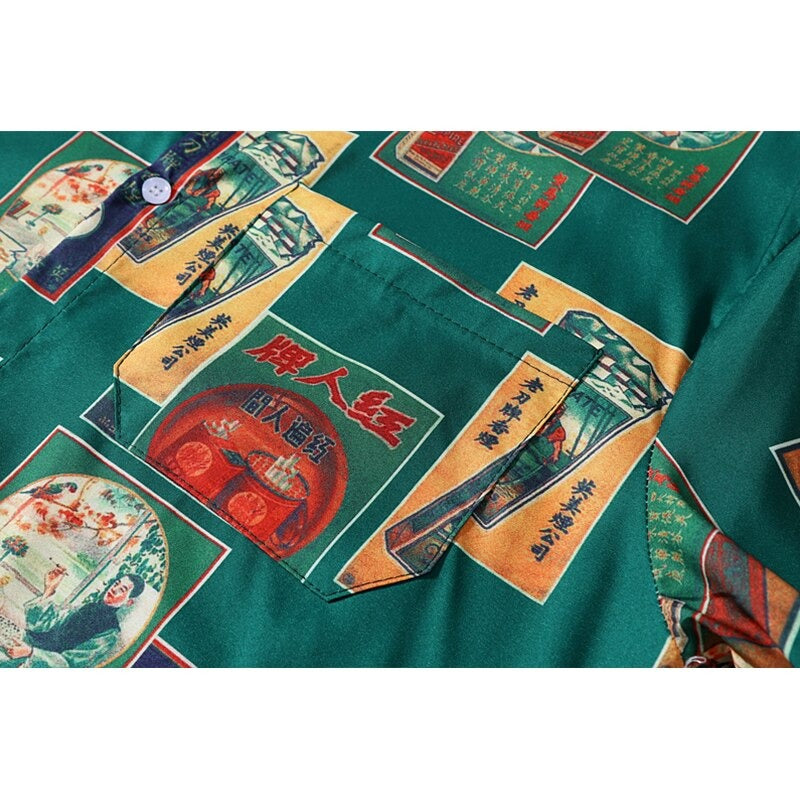 "Retro Case" Unisex Men Women Streetwear Button Shirt - Street King Apparel