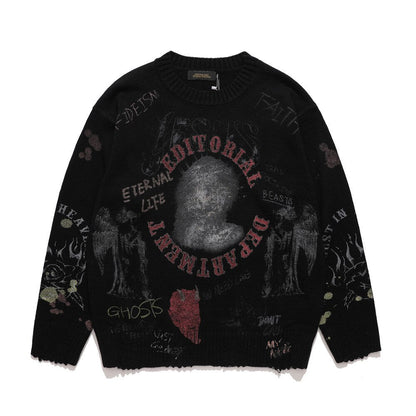 "Night Owl" Unisex Men Women Streetwear Graphic Sweater - Street King Apparel