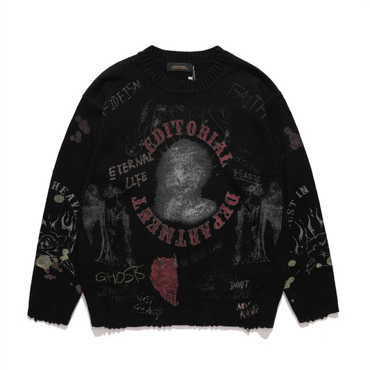 "Night Owl" Unisex Men Women Streetwear Graphic Sweater - Street King Apparel