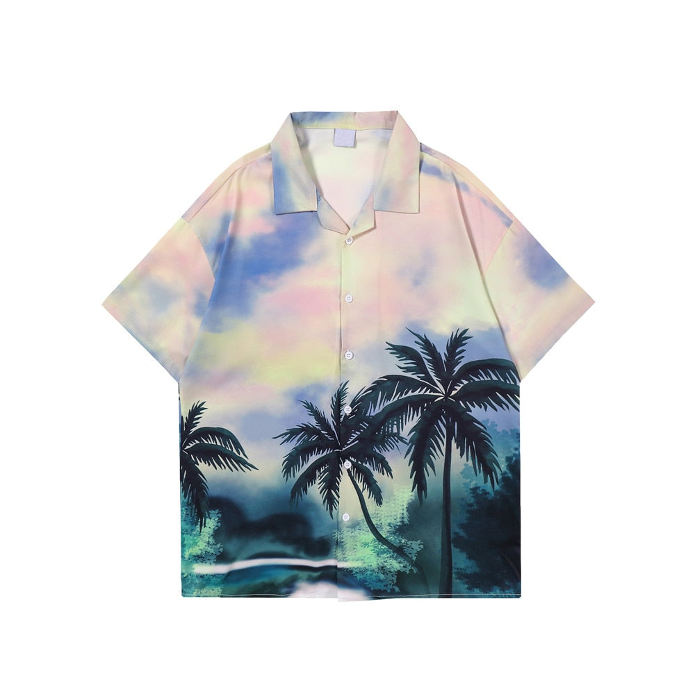 "Hawelly" Men Women Streetwear Graphic Button Up Shirt - Street King Apparel