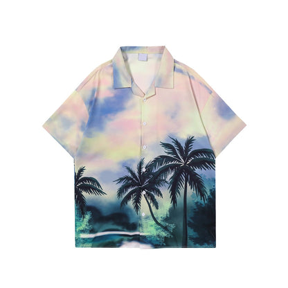 "Hawelly" Men Women Streetwear Graphic Button Up Shirt - Street King Apparel