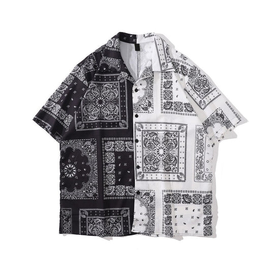 "Paisley" Unisex Men Women Streetwear Graphic Button Up Shirt - Street King Apparel