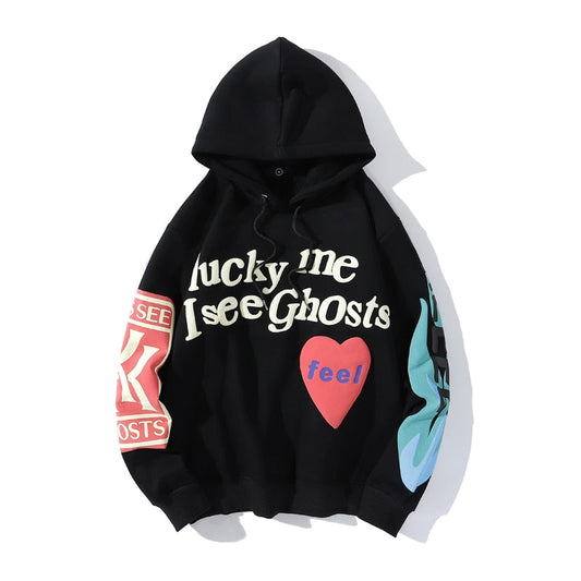 "No Luck" Unisex Men Women Streetwear Graphic Hoodie - Street King Apparel