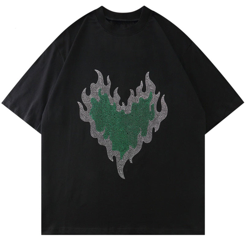 "Diamond Flame" Unisex Men Women Streetwear Graphic T-Shirt - Street King Apparel