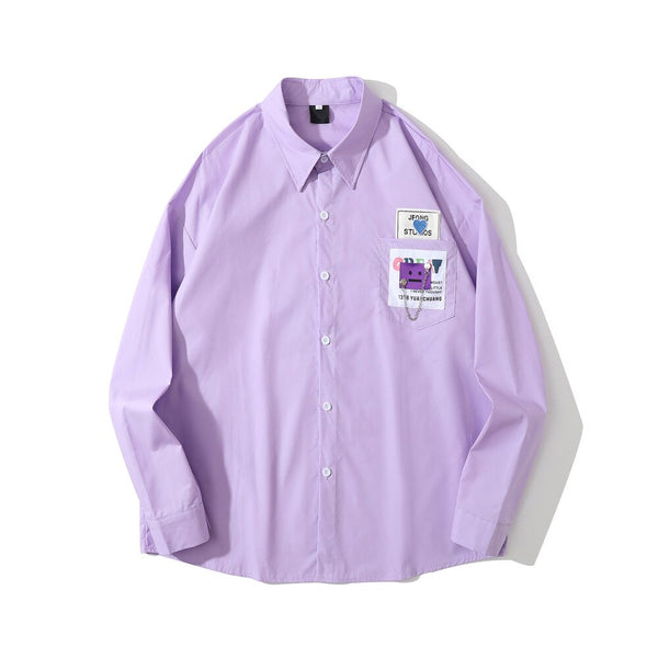 "Studio Executive" Unisex Men Women Streetwear Button Up Shirt - Street King Apparel