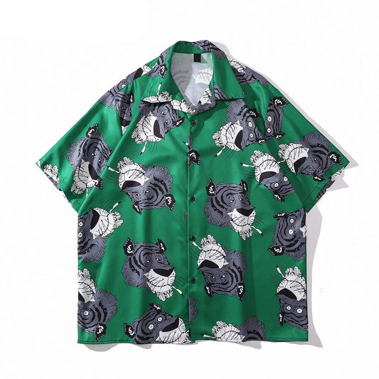 "Go Tony" Unisex Men Women Streetwear Graphic Button Shirt - Street King Apparel