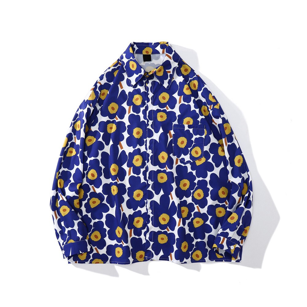 "Floral Garden" Unisex Men Women Streetwear Graphic Button Shirt - Street King Apparel