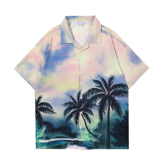 "Hawelly" Men Women Streetwear Graphic Button Up Shirt - Street King Apparel