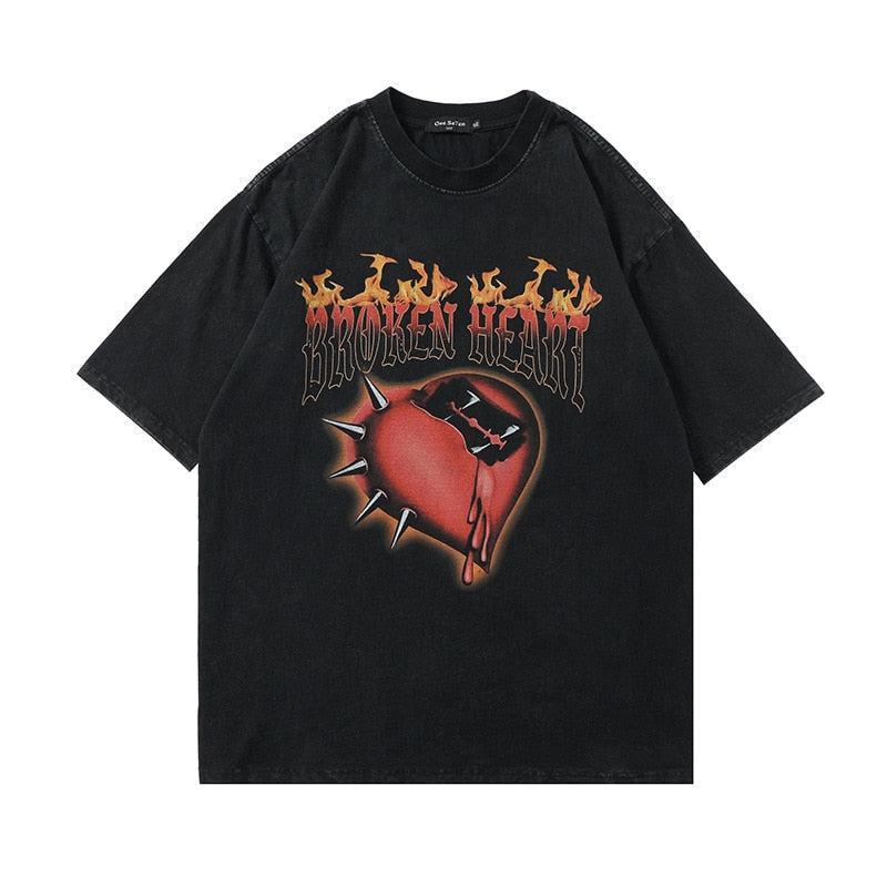 Street King Apparel "Broken Hearts" Men Women Streetwear Unisex Graphic T-Shirt Collection - Street King Apparel