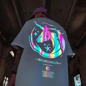 "Unichrome" Unisex Men Women Streetwear Graphic Reflective T-Shirt - Street King Apparel