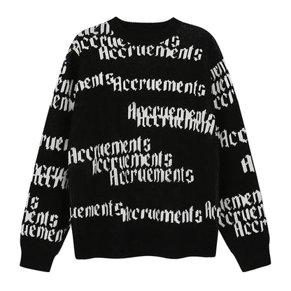 "Accruements" Unisex Men Women Streetwear Graphic Sweater Daulet Apparel
