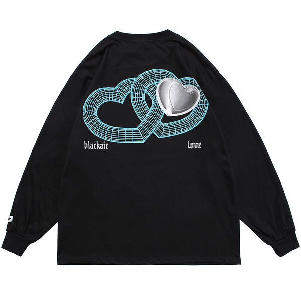 "3D Heart" Men Women Unisex Streetwear Sweater Daulet Apparel