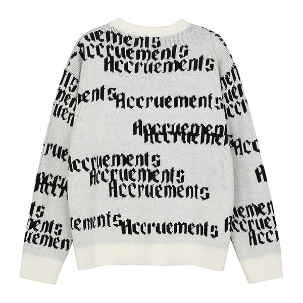 "Accruements" Unisex Men Women Streetwear Graphic Sweater Daulet Apparel