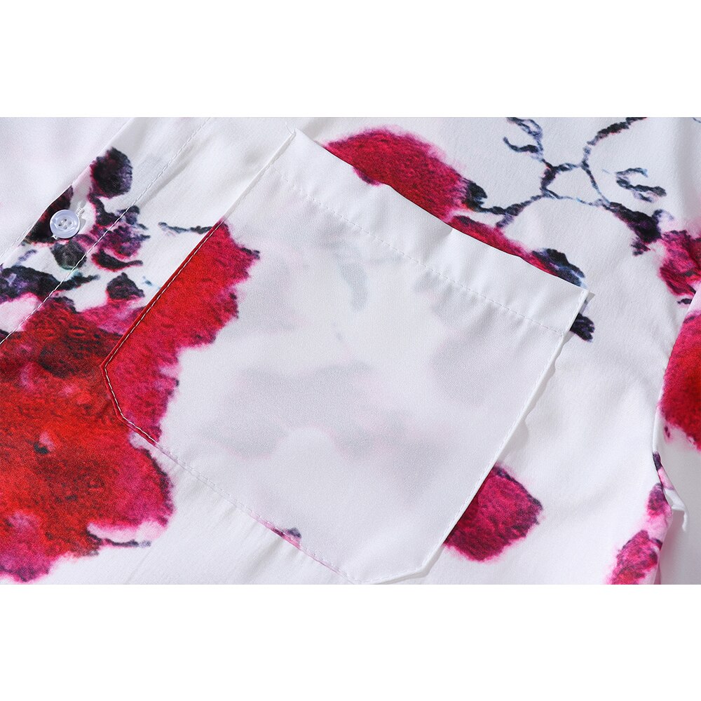 "Red Rose" Unisex Men Women Streetwear Graphic Shirt - Street King Apparel