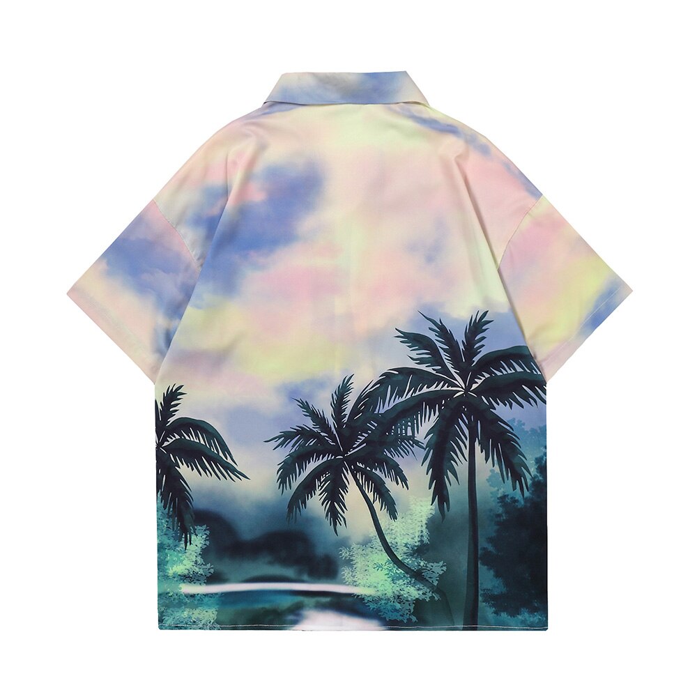 "Hawelly" Men Women Streetwear Graphic Button Up Shirt - Street King Apparel
