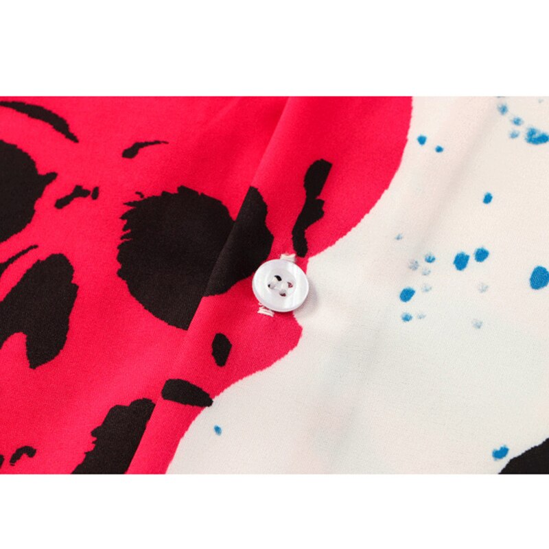 "Splashing" Unisex Men Women Streetwear Graphic Button Shirt - Street King Apparel