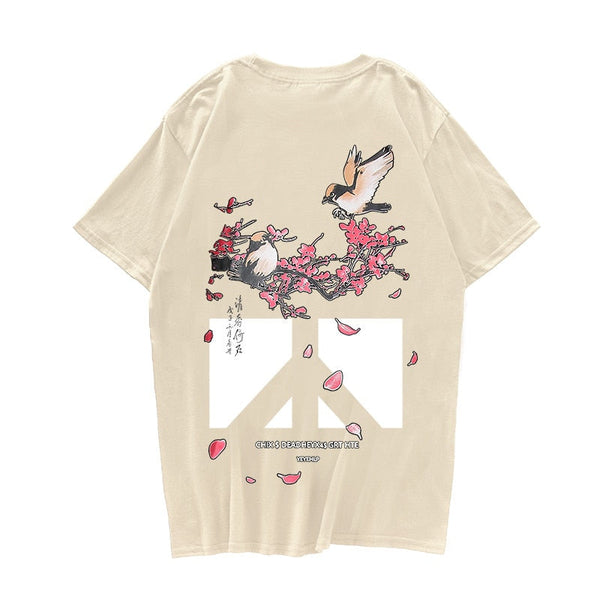 "Fly Blossom" Men Women Streetwear Unisex Graphic T-Shirt - Street King Apparel