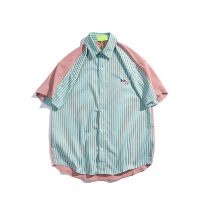 "Preppy" Unisex Men Women Streetwear Graphic Button Shirt - Street King Apparel