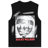 "Night Walker" Unisex Men Women Streetwear Graphic Tank Top - Street King Apparel