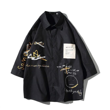 "High Table" Traditional Men Women Streetwear Collared Shirt - Street King Apparel