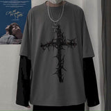 Street King Apparel "Cross of Thorns" Unisex Men Women Streetwear Graphic Sweater - Street King Apparel