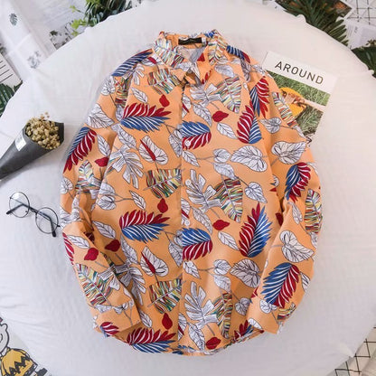 "Hono" Unisex Men Women Streetwear Graphic Button Up Shirt - Street King Apparel