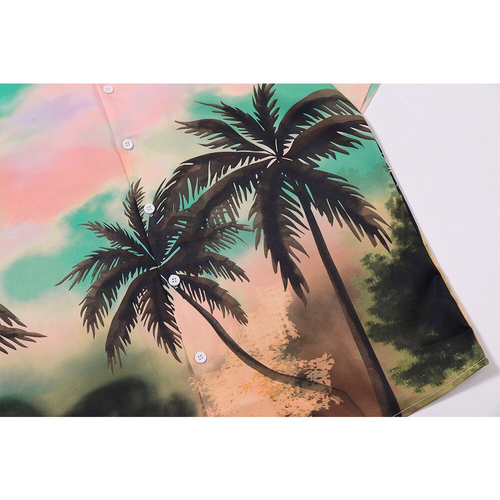 "Hawelly" Men Women Streetwear Graphic Button Up Shirt - Street King Apparel