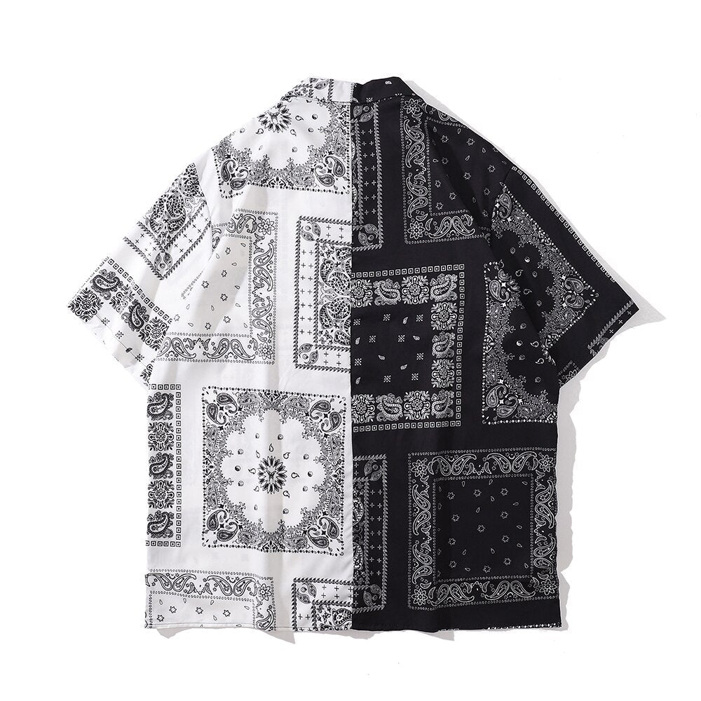 "Paisley" Unisex Men Women Streetwear Graphic Button Up Shirt - Street King Apparel