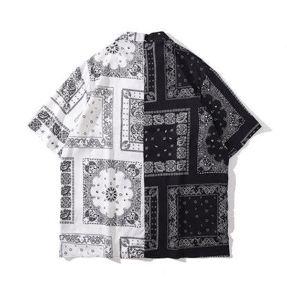 "Paisley" Unisex Men Women Streetwear Graphic Button Up Shirt - Street King Apparel