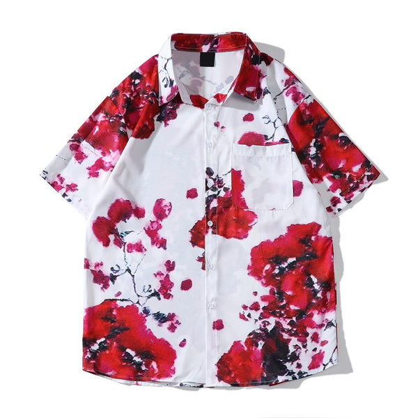 "Red Rose" Unisex Men Women Streetwear Graphic Shirt - Street King Apparel