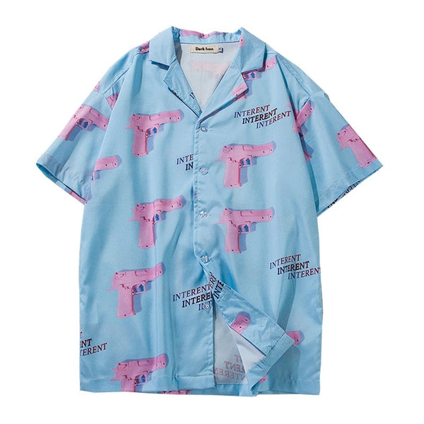 "Summer Fun" Unisex Men Women Streetwear Button Shirt - Street King Apparel