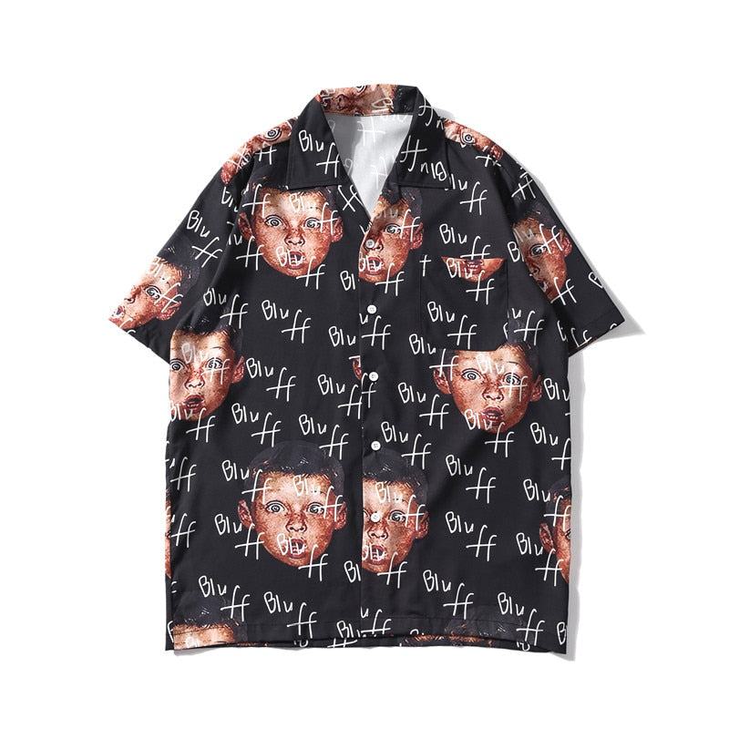Street King Apparel "Bluff Boy" Unisex Men Women Graphic Button Up Shirt - Street King Apparel